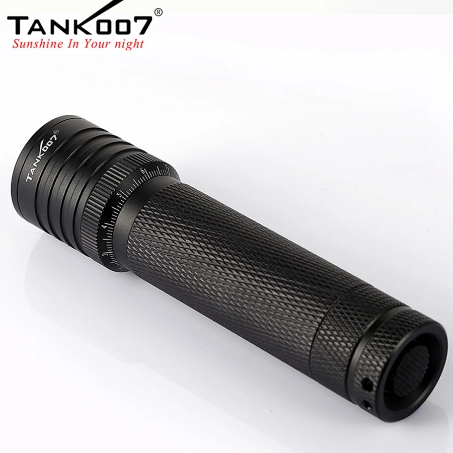 

TANK007 TK737 Cree XM-L T6 460lumen aluminum zoom Led Flashlight Tactical Flashlight for Self Defense by 1*18650 Battery