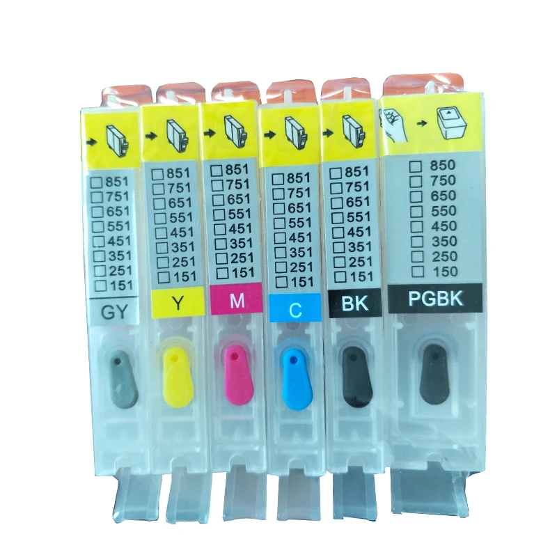 6x PGI-250 CLI-251 Empty Refillable Ink Cartrdige For Canon Pixma iP7220 iX6820 MG5420 MG5422 MG5520 MG5522 MG5620 MG6420 MG6620 |