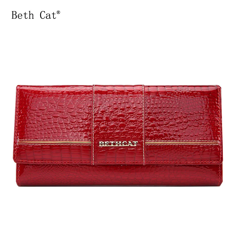 

BethCat Women Wallets Long Wallets Fashion Wallet Women Genuine Leather Wallet Female Patchwork Womens Purse Coin Purses Holders