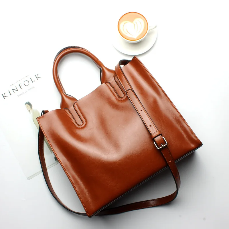 DIENQI, роскошная сумка из натуральной кожи, женская дизайнерская кожаная сумка, высокое качество, женские сумки с верхней ручкой, Женская Ручная сумка, тоут - Цвет: brown