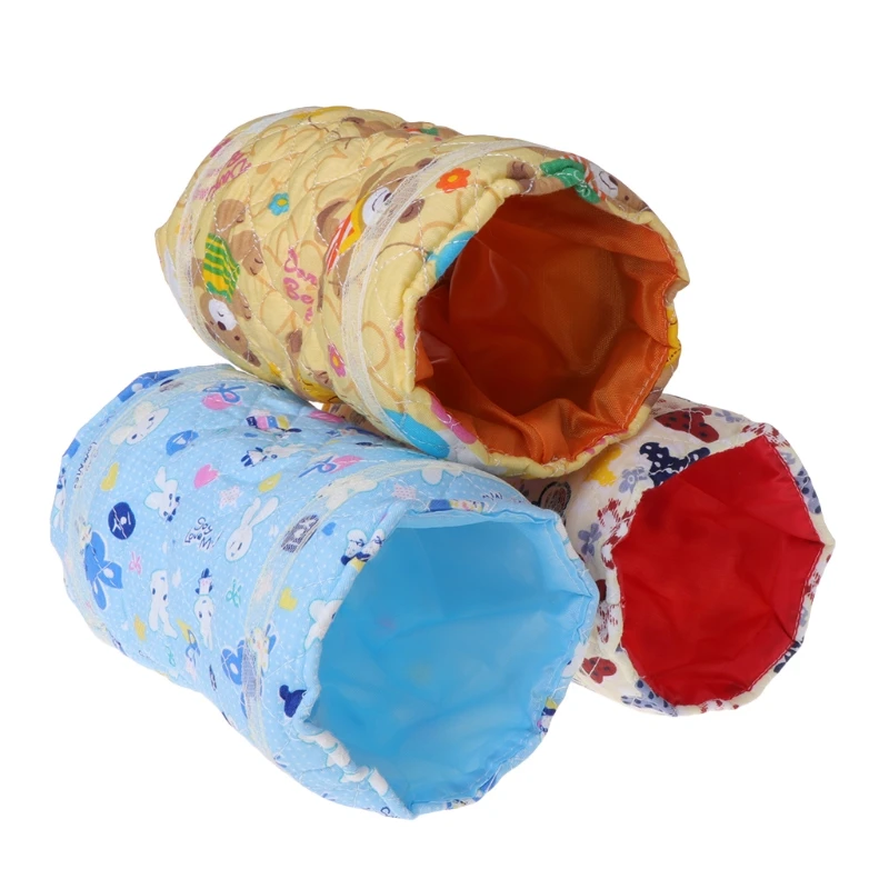 

Hamster Toy Tunnel Small Pet Cartoon 3 Way Pet Tubes Bed Nest For Rabbits Ferrets Guinea Pigs