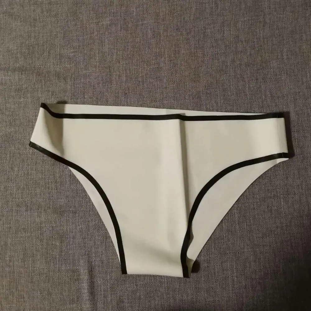 

White Latex Rubber Briefs Latex Girl's Panties L Size Instock
