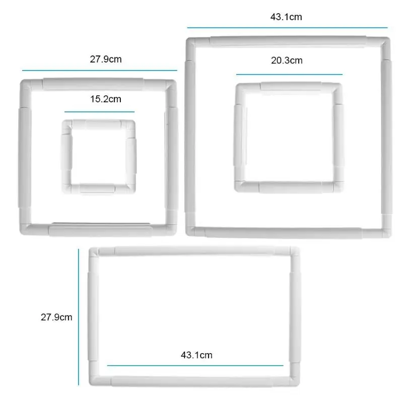 4 размера, пластиковая рамка для вышивки, обруч квадратной формы, сделай сам, вышивка крестиком, рукоделие, шитье, обруч, инструменты для вышивки