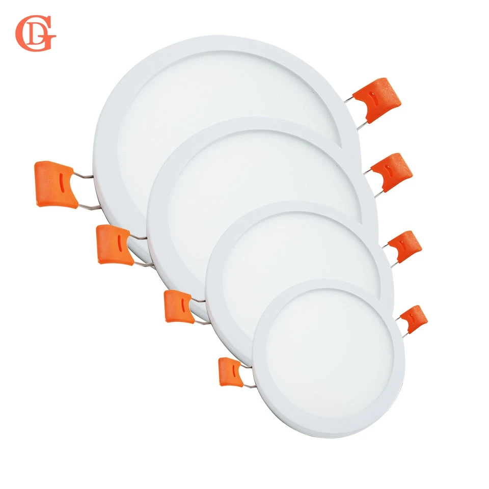 

GD 1pc LED Panel Light 9W 12W 18W 24W Round Ultra Thin Downlight AC85-265V LED Ceiling Recessed Light For Indoor Living Room