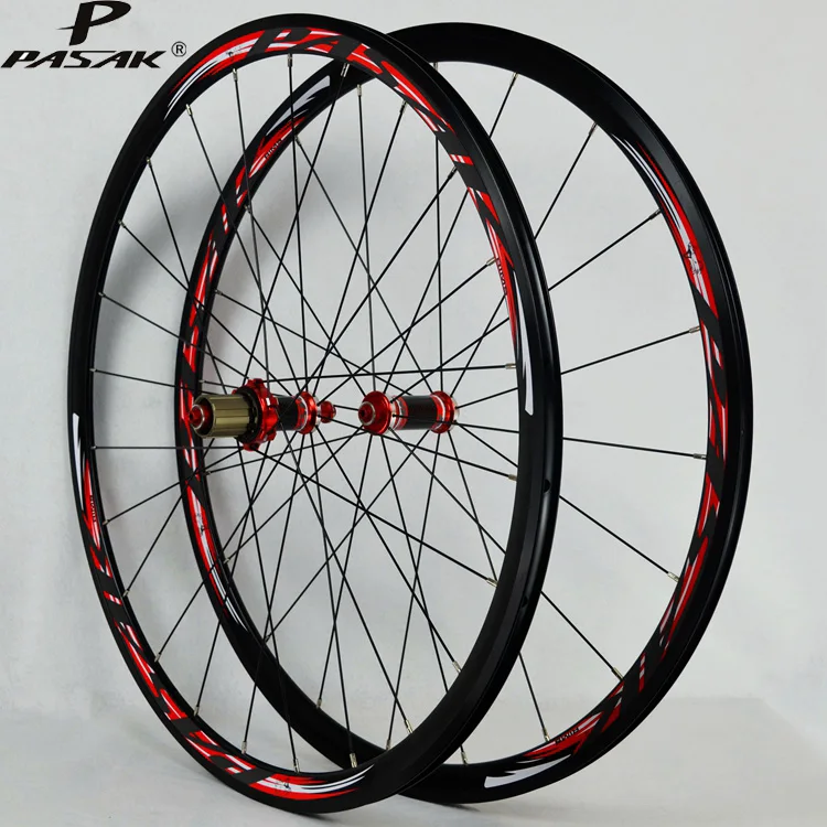 

700C Aluminum alloy Wheels Carbon Fiber Hub Road Bicycle 700C Wheelset V/C Brakes 30MM Rim direct-pull stainless steel spoke