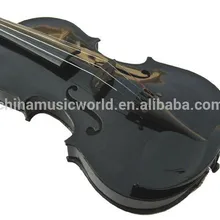 Цветная скрипка из цельного дерева 4/4 черного цвета(Afanti AVL-059