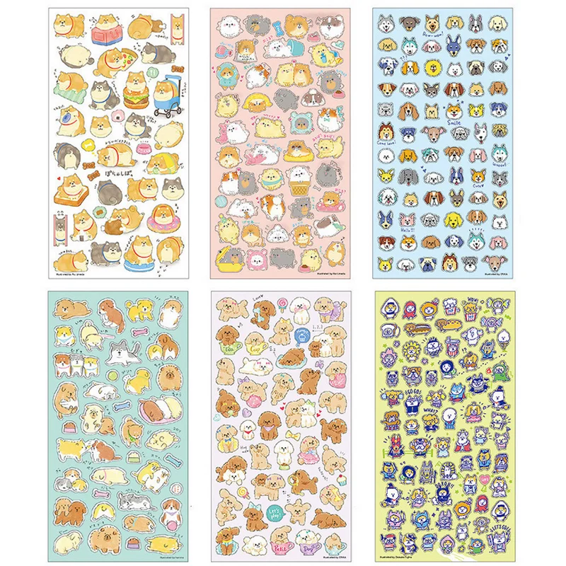 

1 Pcs Hot DIY Large Collection of Dogs Kawaii Stickers Diary Planner Journal Note Diary Paper Scrapbooking Albums Photo Tag