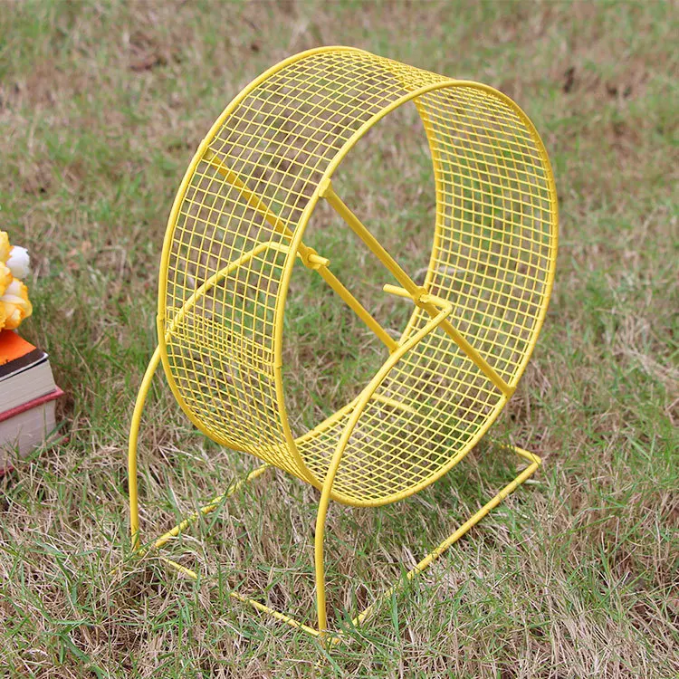 

Little Hamster Pet Cage Hamster Small Pet Toy Running Wheel Anti-bite Safety Iron Running Wheel Rugged Durable Pet Supplies