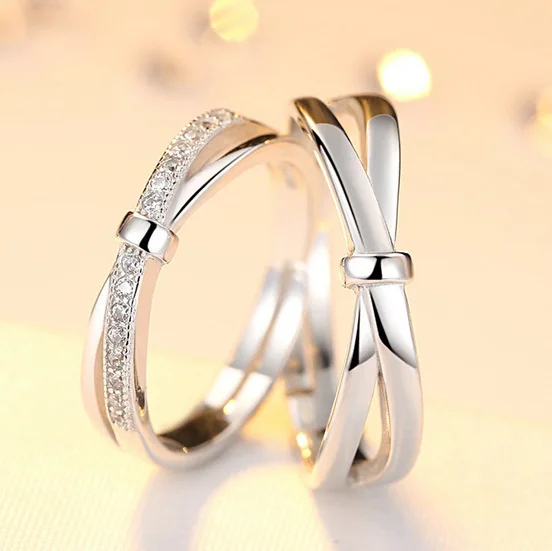 lovers font b ring b font lettering bowknot opening font b ring b font men and