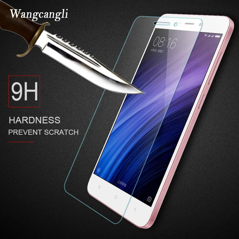 Wangcangli полное покрытие закаленное стекло для Xiaomi Redmi 4X4 4A 4 Pro 4X Note Защитная пленка