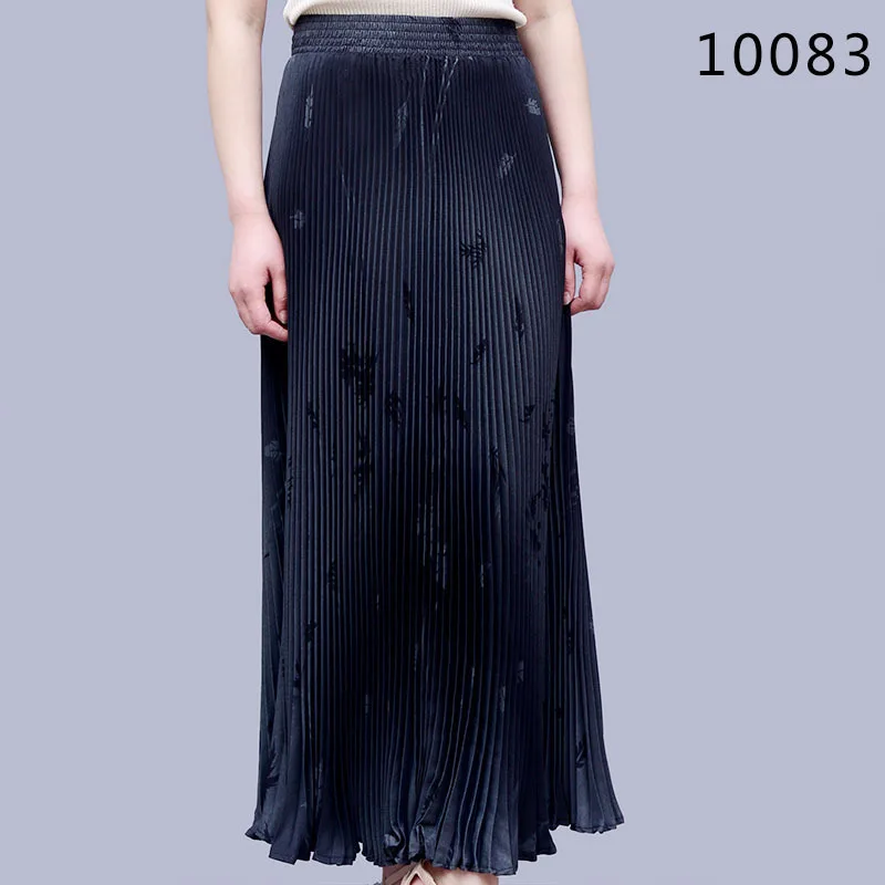 Элегантный дизайн, винтажная плиссированная юбка с высокой талией, Женская длинная юбка макси в черно-белую полоску, Faldas Saia, длинная юбка - Цвет: color4