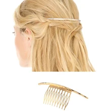 Shuangshuo изогнутая расческа заколки для волос Металлические Заколки для женщин гребень декоративный женский заколки для волос Расческа аксессуары для волос инструмент для укладки