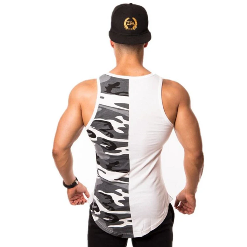 gym vest fitness sport wear men's shirt (14)