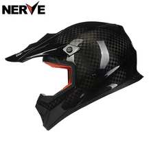 NERVE Motorcycle Motorbike off road helmet, 12K caron fiber motorbike helmet, Motocross helm protective gear ECE scooter helmet