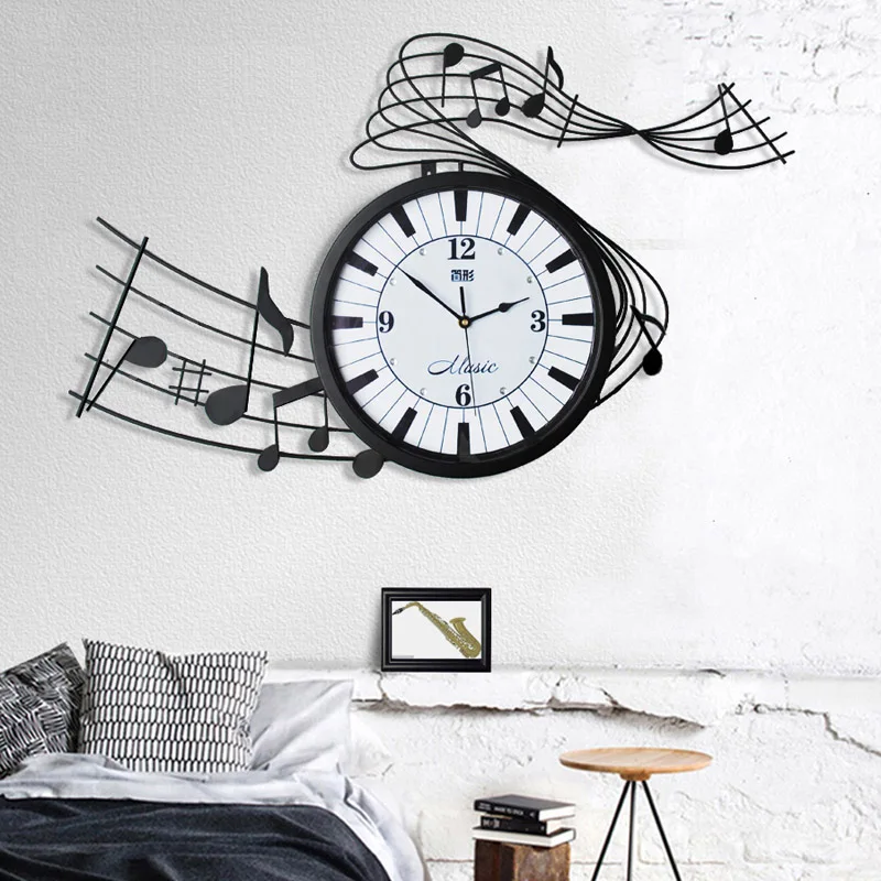 Reloj Meijswxj настенные часы Saat обои немой Relogio де Parede Гостиная Творческий музыка