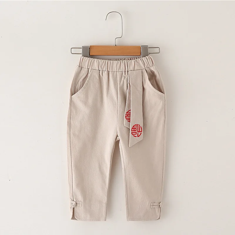 Г. Летний комплект одежды для мальчиков в национальном стиле хлопковые мешковатые шорты комплекты детской одежды костюм в восточном стиле длинные рубашки Hanfu SL1056