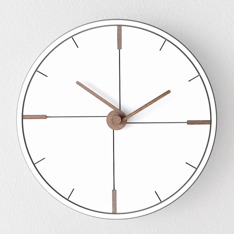 

Nordic Minimalist Wall Clock Modern Design Living Room Decoration Wall Hanging Wooden Clocks Wall Watch Home Decor Silent 12