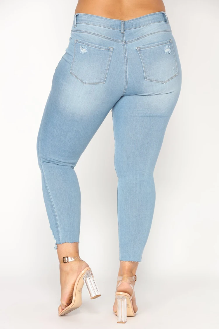 Женские джинсы большого размера, модные джинсы для улицы, джинсовые сексуальные женские джинсовые брюки-карандаш