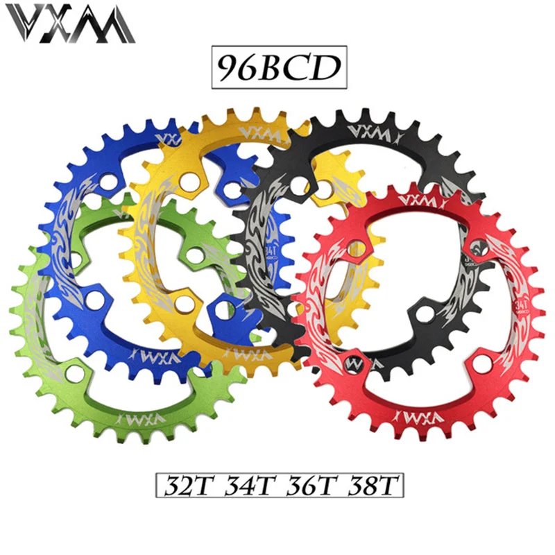Велосипедный Кривошип VXM 96BCD круглая форма 32T/34T/36T/38T MTB цепь велосипедная одна