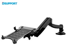 Free Shipping D5F Desktop Full Motion Gas Spring Dual use 10-15.6′ Laptop Holder+ 10-27 inch Monitor Holder Arm Bracket