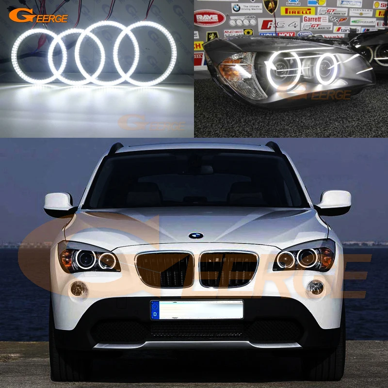 Для BMW X1 E84 2010 2011 2012 2013 ксенон отлично DRL Ультра яркое освещение smd led Ангельские глазки комплект DRL