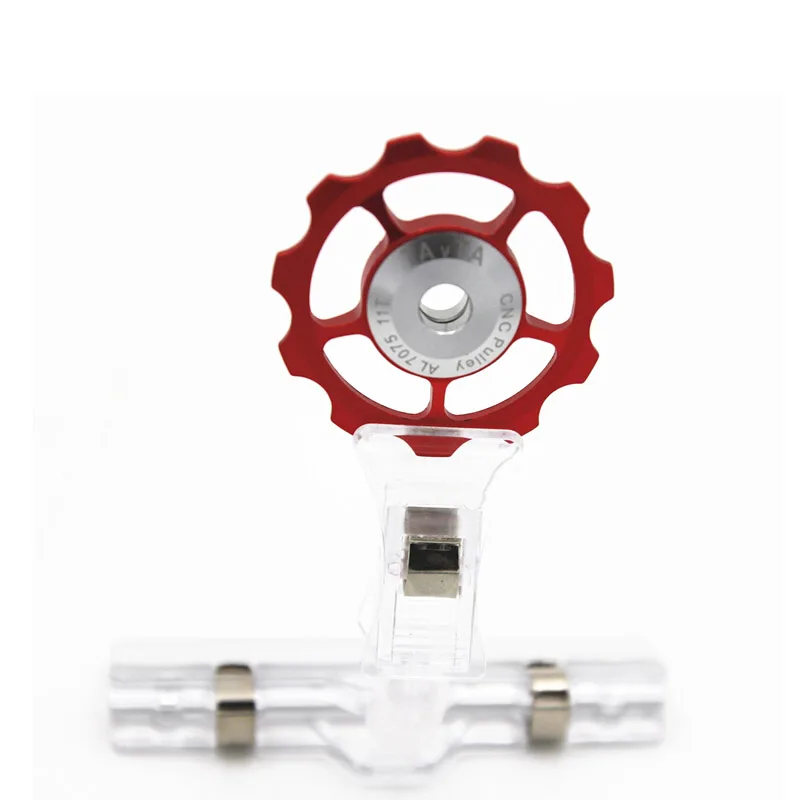 2 قطعة 11 T خفيفة MTB الألومنيوم الدراجة تحمل عجلة شدادة الخلفية Derailleur البكرات دراجة دليل عجلة مكبر صوت لاسلكي بالبلوتوث أجزاء