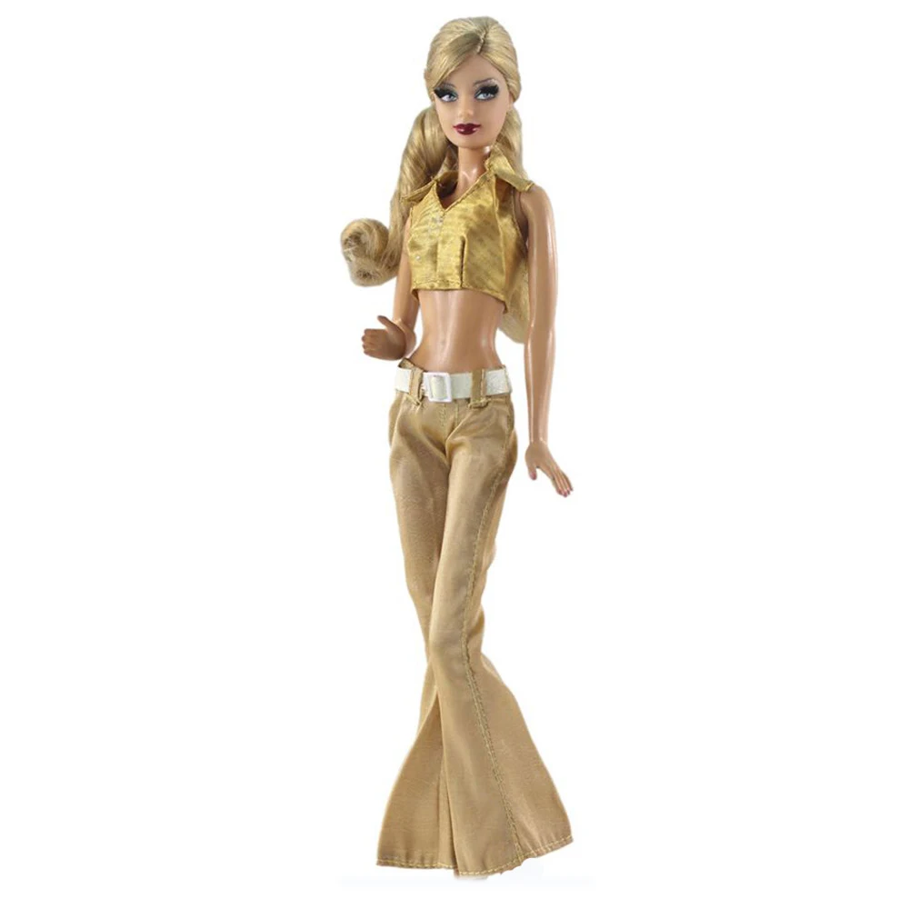 

NK One Set Doll Dress Super Model Modern Clothing Daily Clothes Set For Barbie Doll Accessories Gift Baby Toys 135A