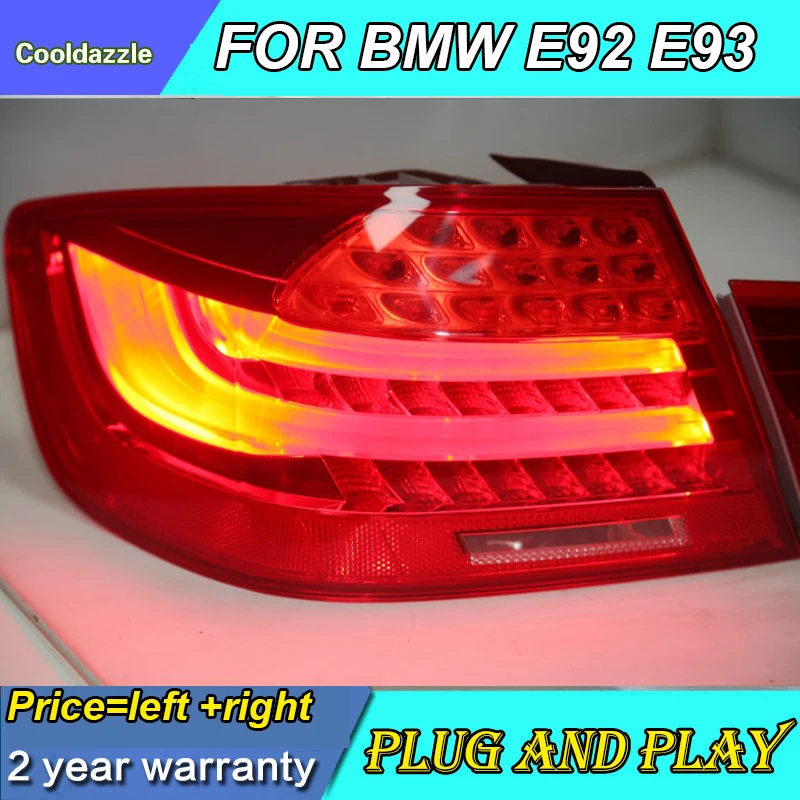 Светодиодный задний фонарь для BMW E92 красный белый 2007 2008 2009 год красного цвета с