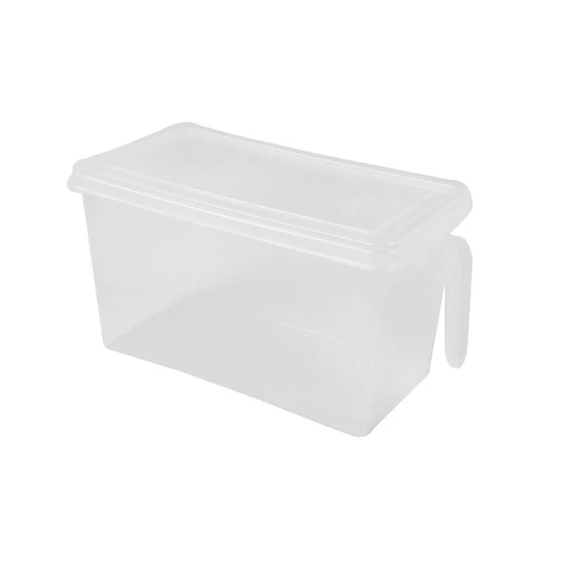 Пластиковая коробка для хранения кухонного холодильника, контейнер для еды, прозрачный органайзер для хранения яиц, рыбы, фруктов, свежего холодильника - Цвет: Transparent