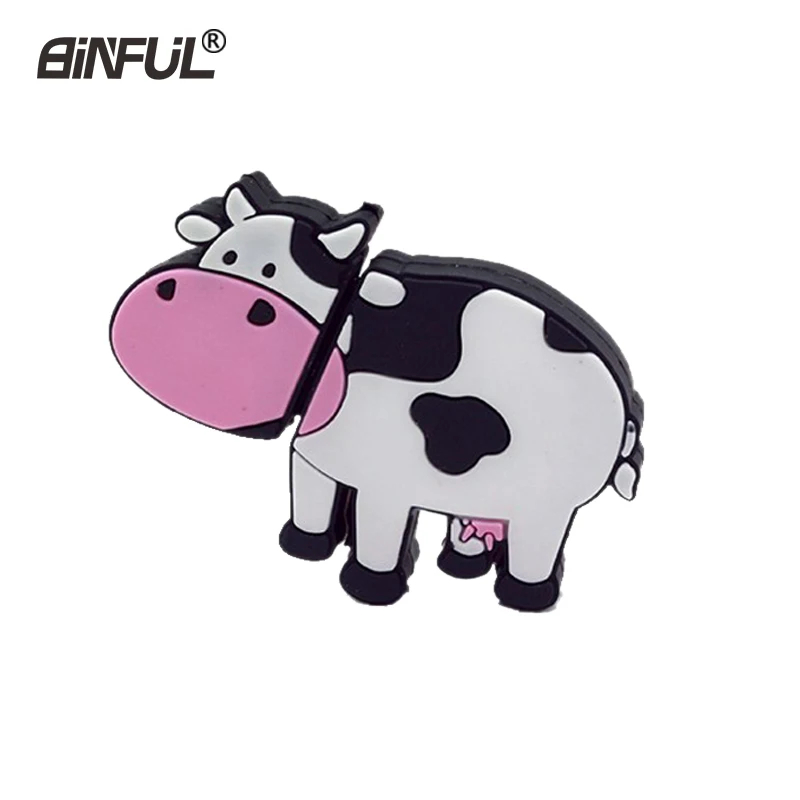 

Cow Pen Drive 8GB 16GB 32GB 64GB 4GB Usb Flash Drive memory stick milk animal Pendrive mini lovely gift drive download HOT SALE