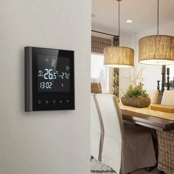 

Digital Touch Screen Digital Thermostat Underfloor Heating Thermostat LCD Room Temperature Controller Thermostat With Backlight