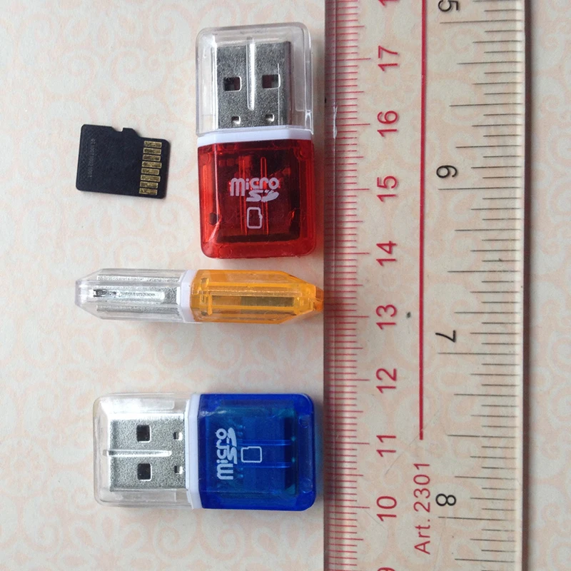 Портативный Мини Алмазный USB 2 0 высокоскоростной Micro SD SDHC TF кардридер случайный