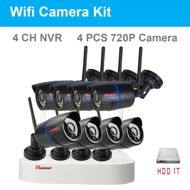 Wifi ВИДЕОНАБЛЮДЕНИЯ Система 8-КАНАЛЬНЫЙ 720 P HD Беспроводной NVR Комплект Открытый