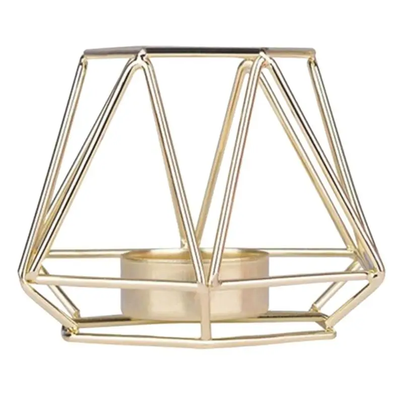 Ins Nordic Geometric Candlestick Metal Crafts for Party Home Decoration Metal Gold Candle Holders Home Decoration - Цвет: gold