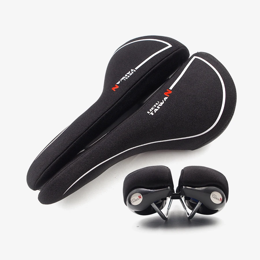 

Comfortable bicycle saddle soft wide split saddle selle velo route for cycling seat Cushion Hollow Half road mtb bike spare part