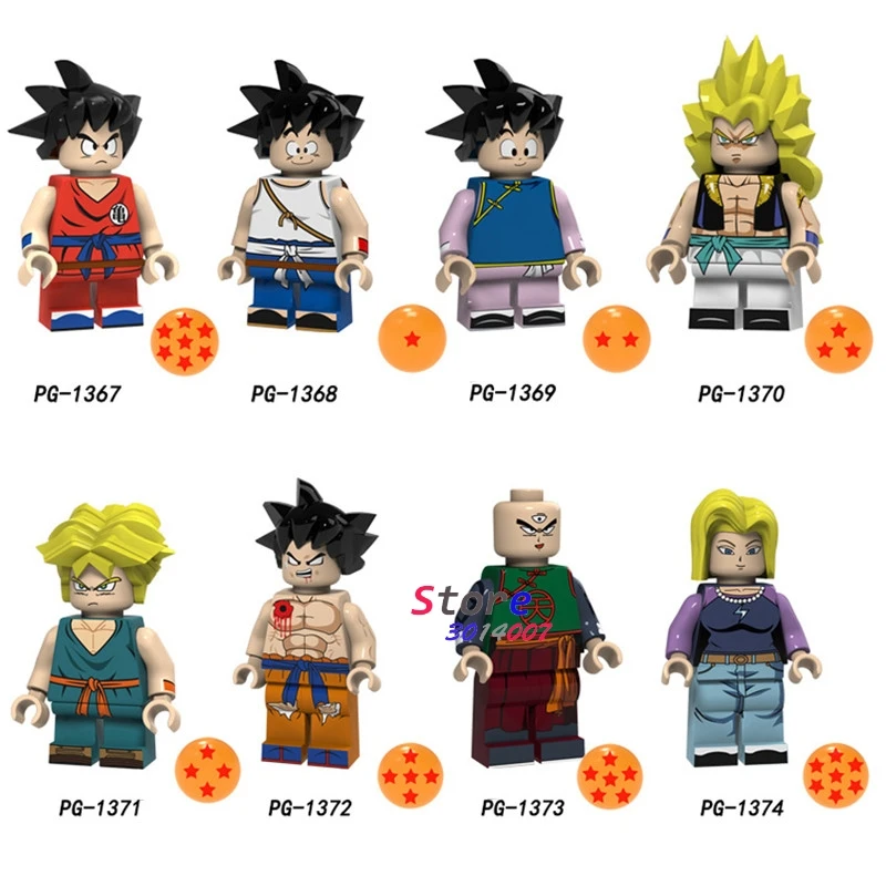 

Single Building Blocks Dragon Ball Z Figures Goku Gotenks Torankusu Tien Shinhan Android 18 Lazuli Collection toys for children