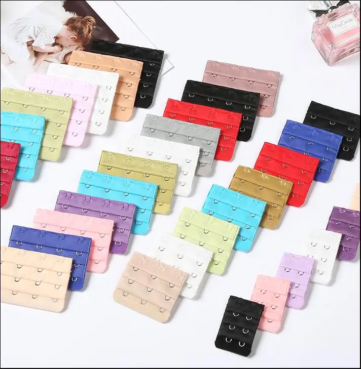 

intimate goods Girl Bra colorful 4 Hooks 3 Rows bra extender Clasp Intimates Accessories For Women bra straps