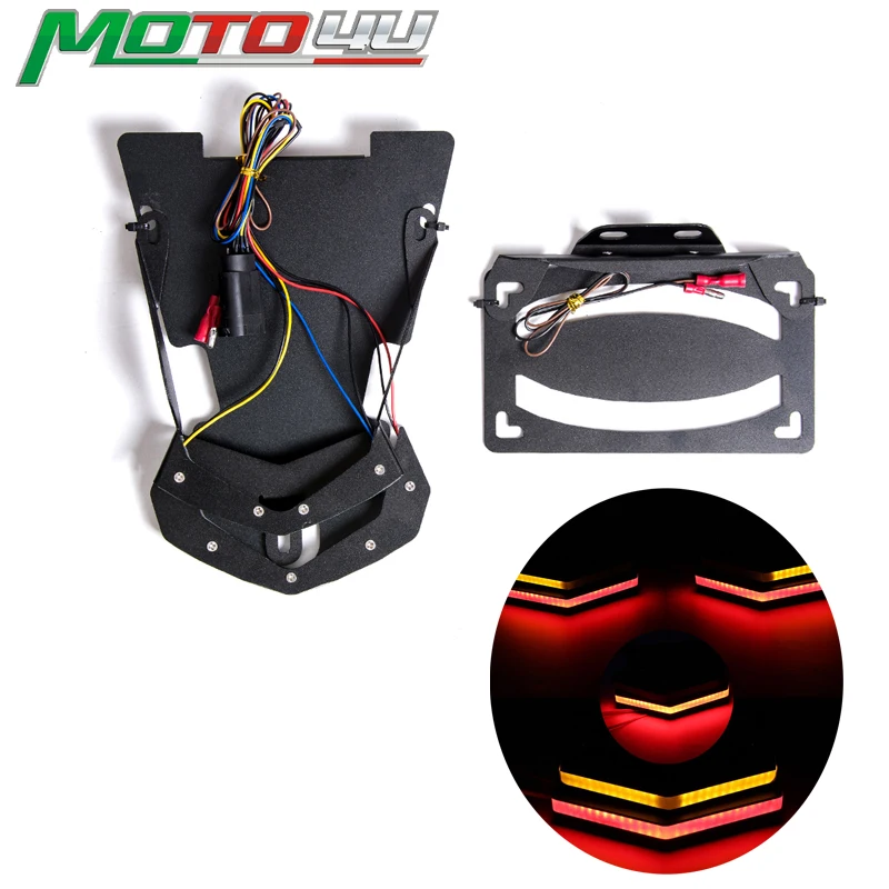 

MOTO4U Tail Light Integrated Turn Signal Light Brack Light license plate holder with LED For BMW R NINE T R ninet R9T 2014-2017