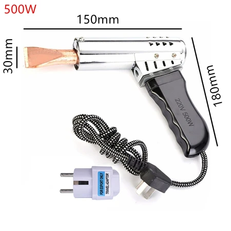 Высокая Мощность Электрический паяльник для подключения к 100/150/200/300/500W 220V с чистый Медь наконечник Внешний подогревом сварочное оборудование Инструменты для ремонта - Цвет: 500W