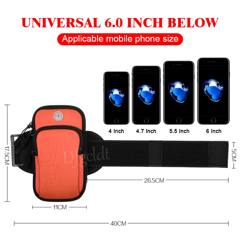 5 اللون العالمي في الهواء الطلق رياضة الجري Gym الشارة حقيبة ل فون للماء الذراع الفرقة حامل هاتف لهواوي Xiaomi حماية