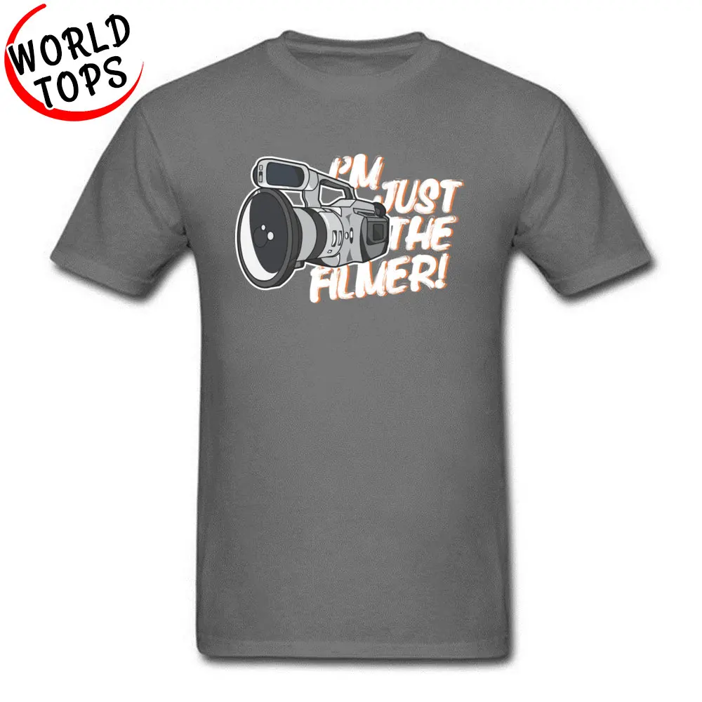 Crew Neck Im Just The Filmer Pure Cotton Men T Shirt Casual Short Sleeve Tops T Shirt Special Simple Style Tops Shirt Im Just The Filmer carbon
