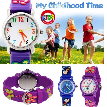 

Waterproof Kids Watch for Girls Boys Time Machine Analog Watch Toddlers Watch 3D Cute Cartoon Silicone Wristwatch Child Gift