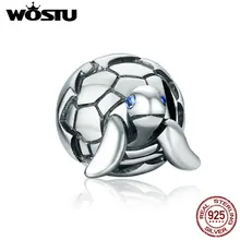 WOSTU-perles de tortue pour nouveau-né en argent Sterling 925, Design Original, WST Bracelet à breloques Fine bijoux à bricoler soi-même, cadeau CQC192
