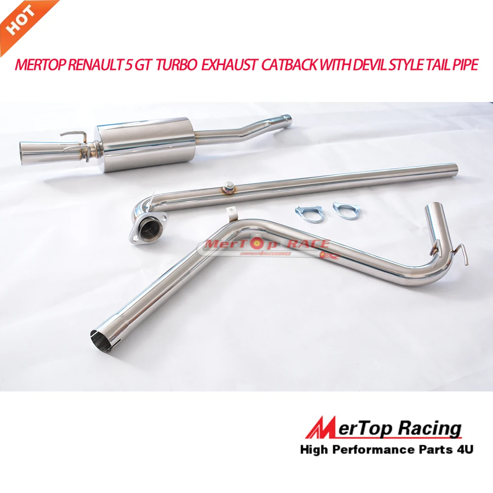 

MERTOP 2" SS304 RE AULT 5 GT 5GT TURBO EXHAUST SYSTEM CATBACK WITH DEVIL STYLE TAIL PIPE
