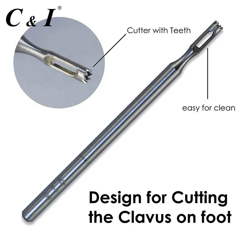 C& I полый резак бит-без зубов и с зубами на выбор-Профессиональный для педикюра