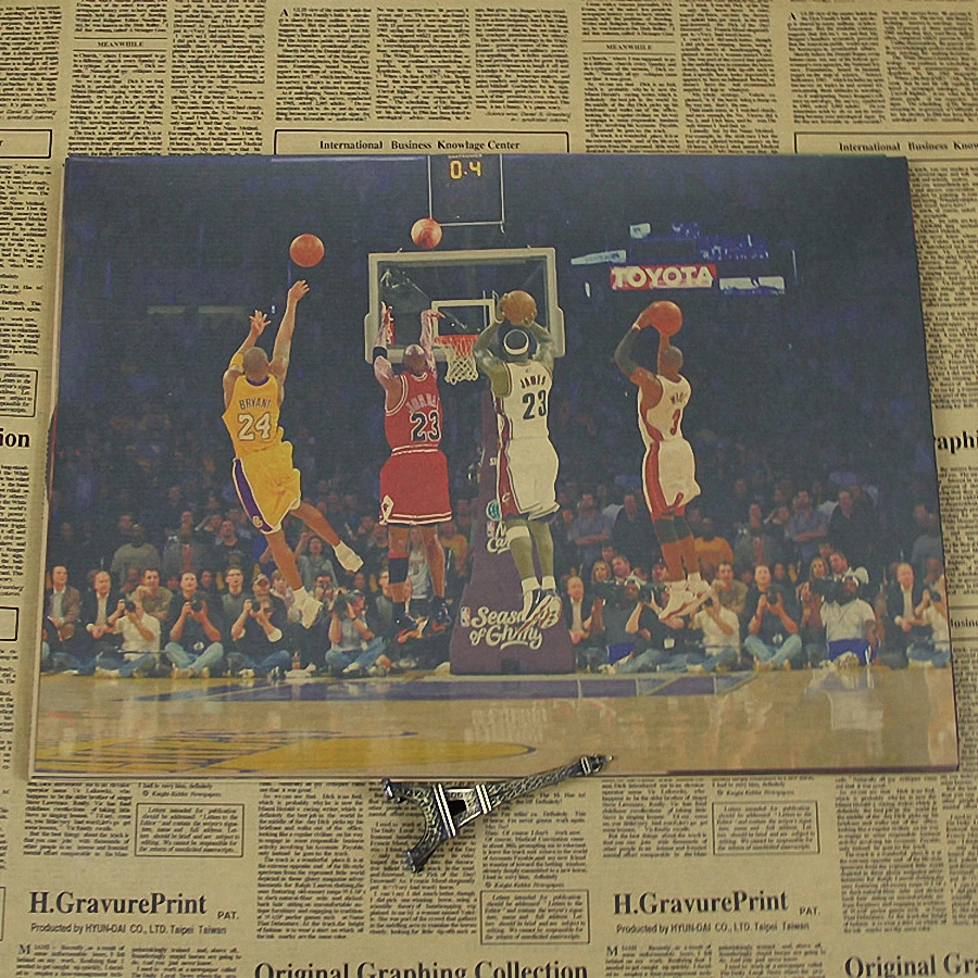 Vintage NBA Basketball All Star Posters Home Decoration Detailed