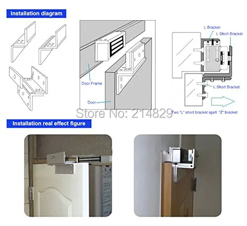 LPSECURITY zl-кронштейн и 180 кг Электрический магнитный дверной блокировка ворот установлен на деревянной металлической двери/U