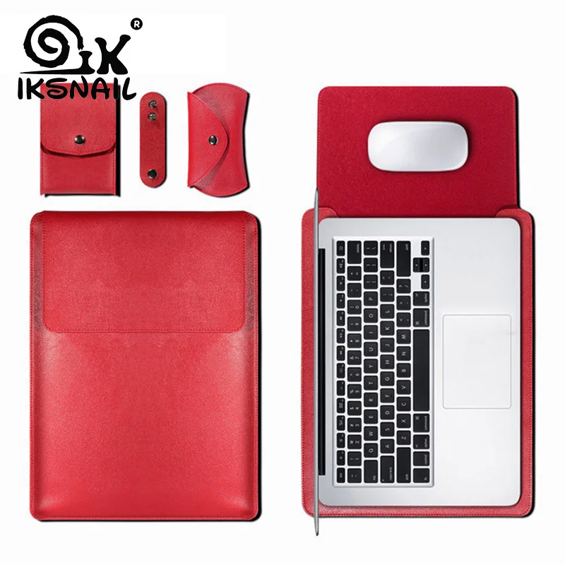 Чехол IKSNAIL для ноутбука Macbook Air 13 11 Pro 15 чехол сумка кожаная водонепроницаемая