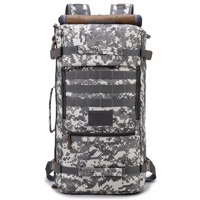 Хит, высокое качество, 50л, военный тактический рюкзак, походные сумки, сумка для альпинизма, мужской походный рюкзак, рюкзак для путешествий - Цвет: Gray