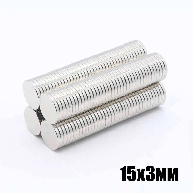 

50Pcs 15x3 mm Neodymium Magnet Permanent N35 15mm x 3mm NdFeB Super Strong Powerful Magnetic Magnets Small Round Disc